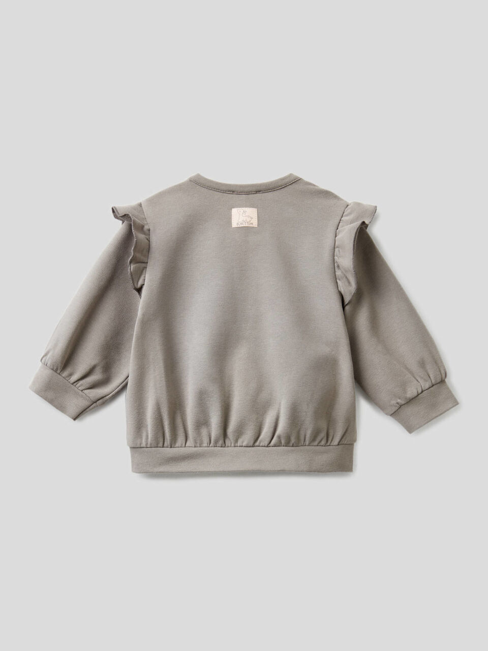 Cardigan in felpa con volant image number 2