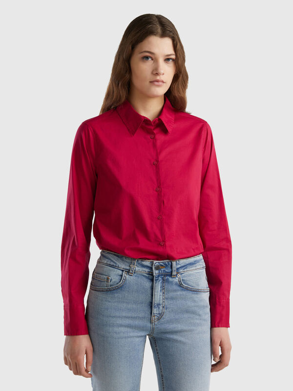 Camicia regular fit in cotone leggero Donna