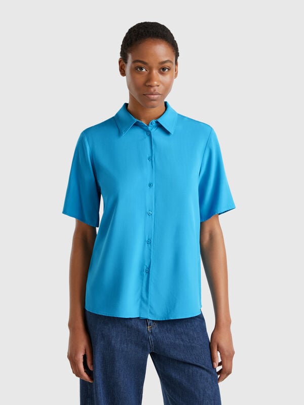 Camicia manica 3/4 in viscosa Donna