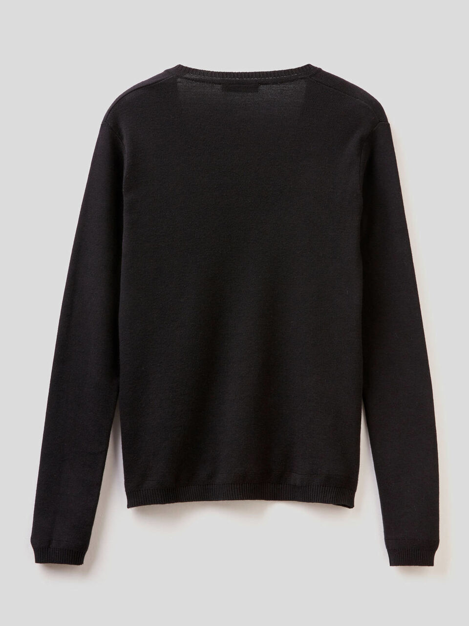 Maglia in puro cotone con scollo a V image number 2