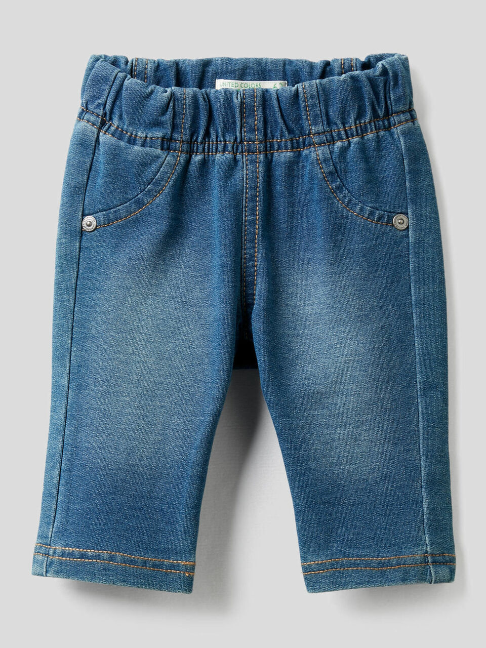 Pantaloni effetto denim con stampa image number 1