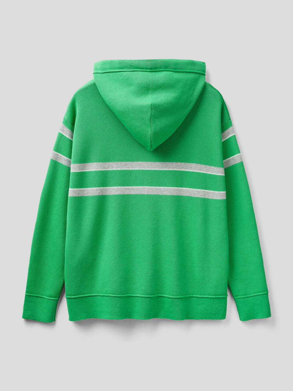 Maglia in cotone tricot con cappuccio image number 2