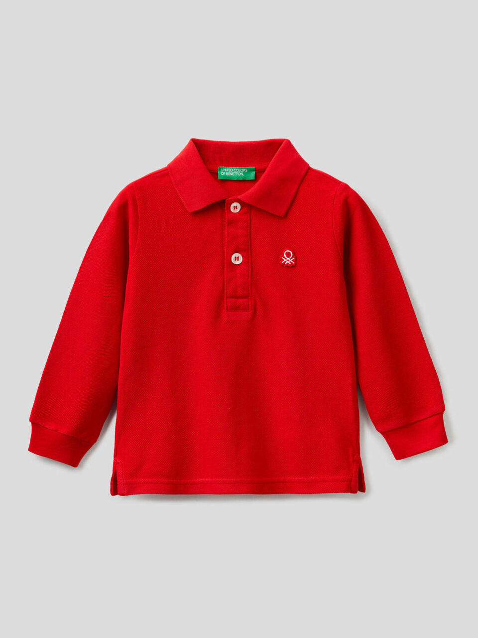 Polo manica lunga in cotone biologico image number 1