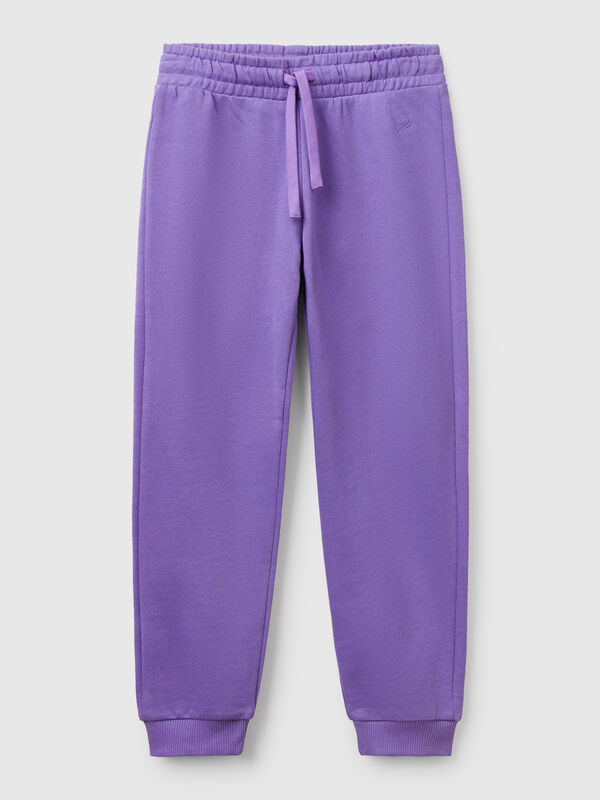 Pantaloni in felpa con logo Bambina