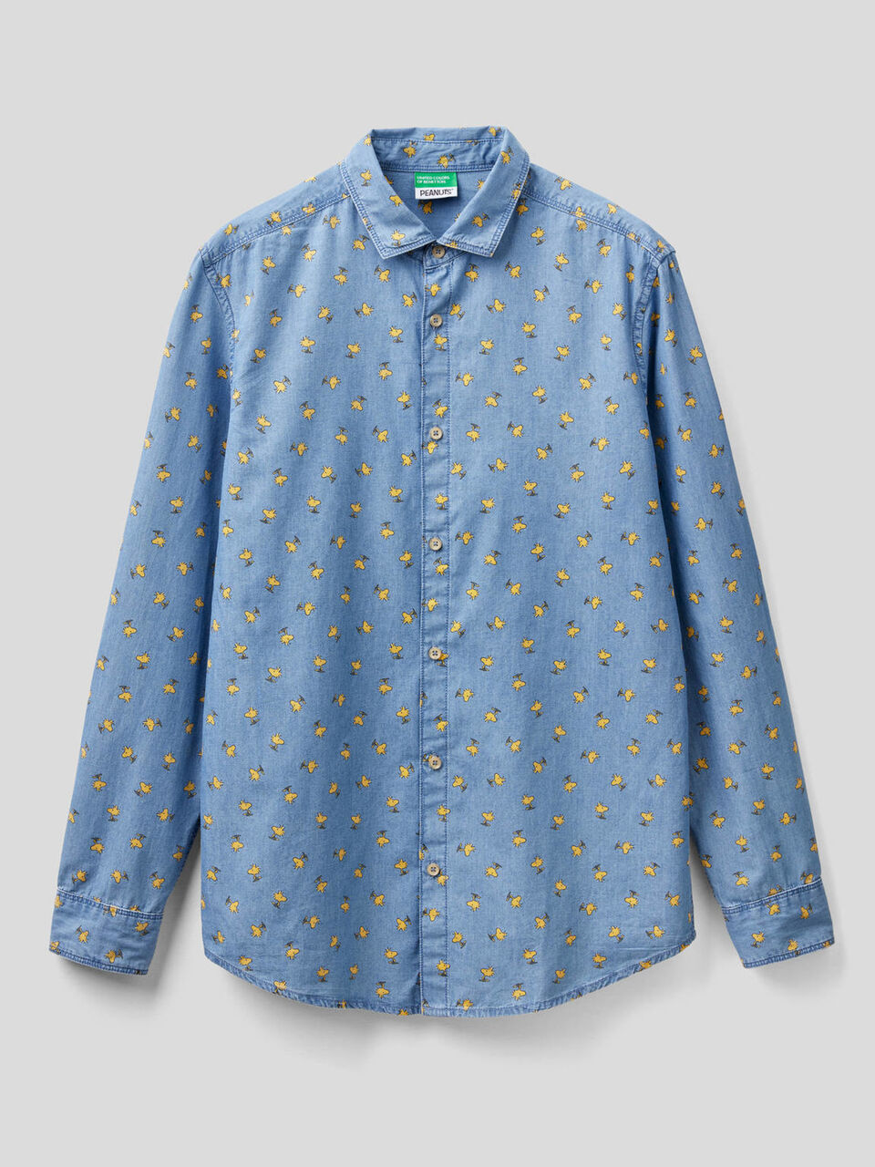 Camicia in cotone con stampa Peanuts image number 1