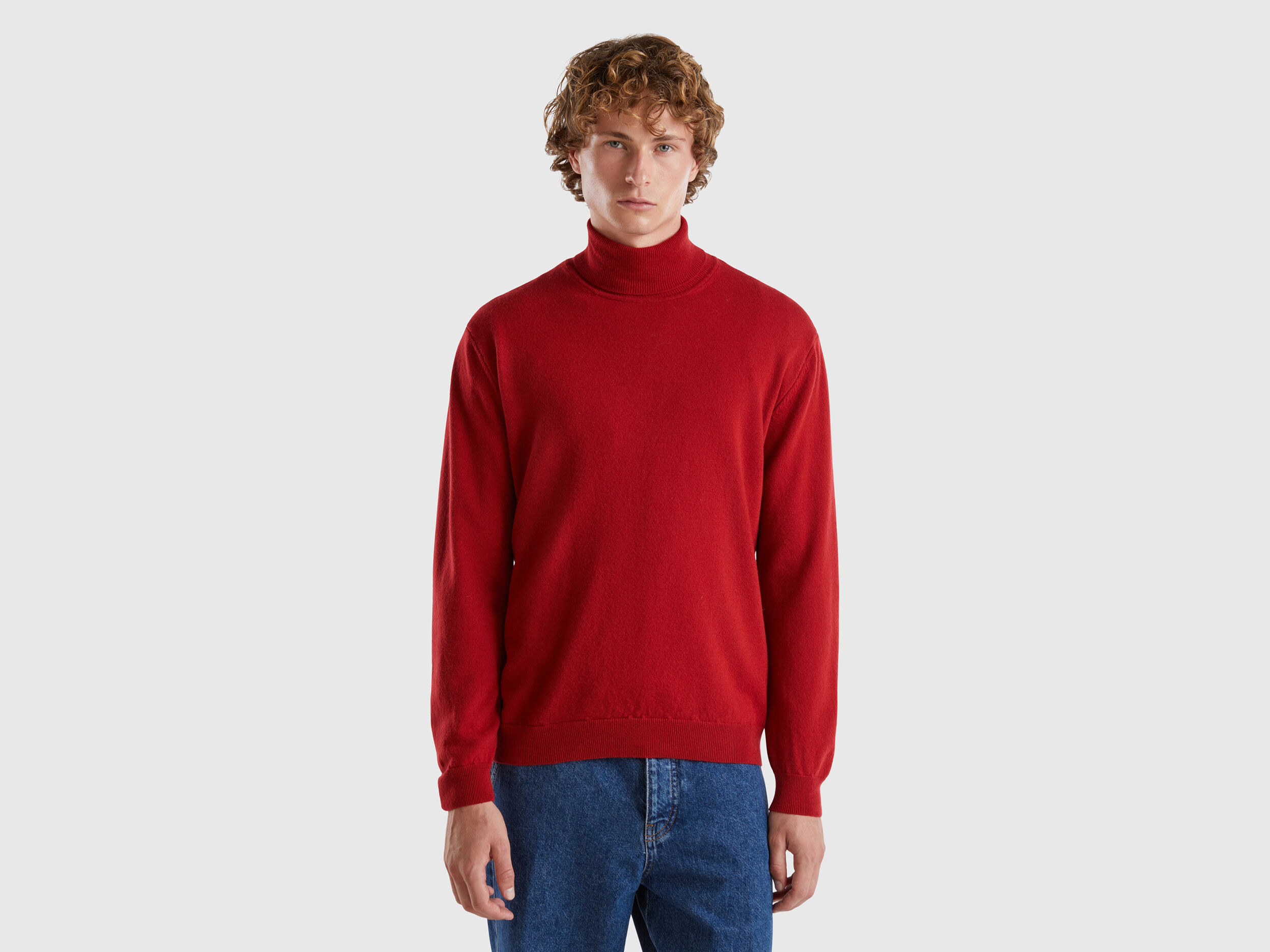 Dolcevita bordeaux in pura lana Merino Bordeaux Benetton