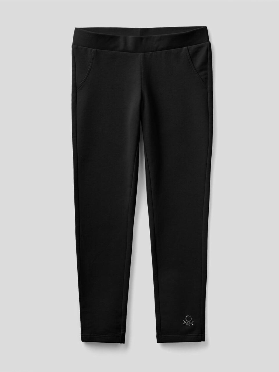 Leggings in felpa con logo image number 1