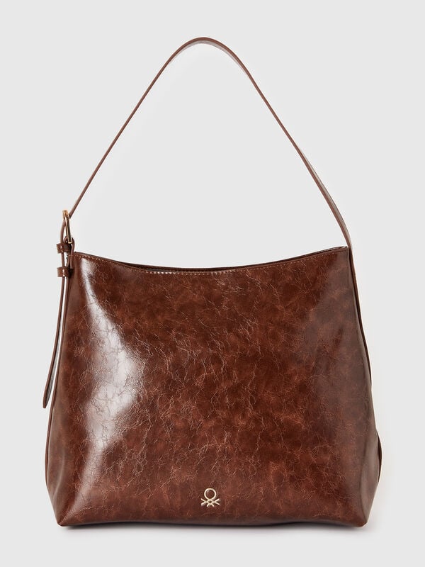 Borsa grande in tessuto spalmato Donna