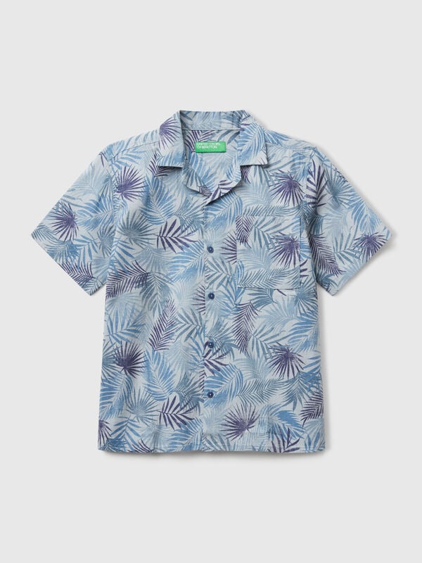 Camicia con stampa tropicale Bambino