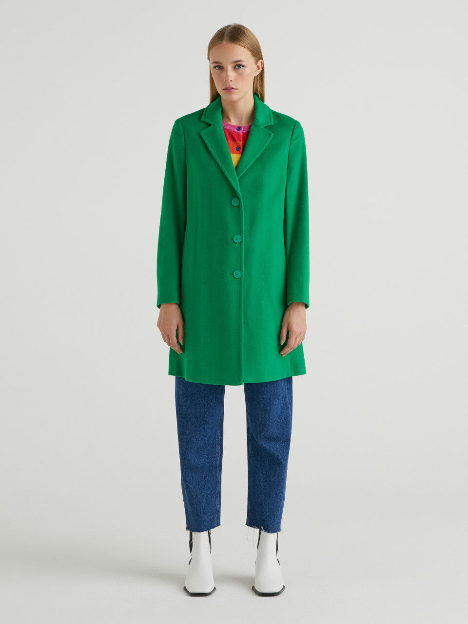 United Colors of Benetton Donna Abbigliamento Cappotti e giubbotti Giacche Giacche a vento Spolverino Lungo Sfoderato 