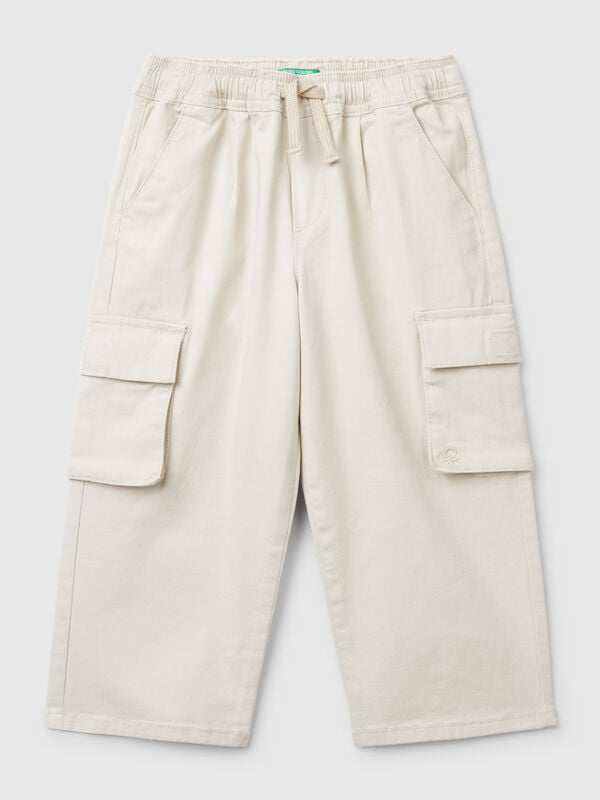 Pantaloni cargo in cotone stretch Bambino