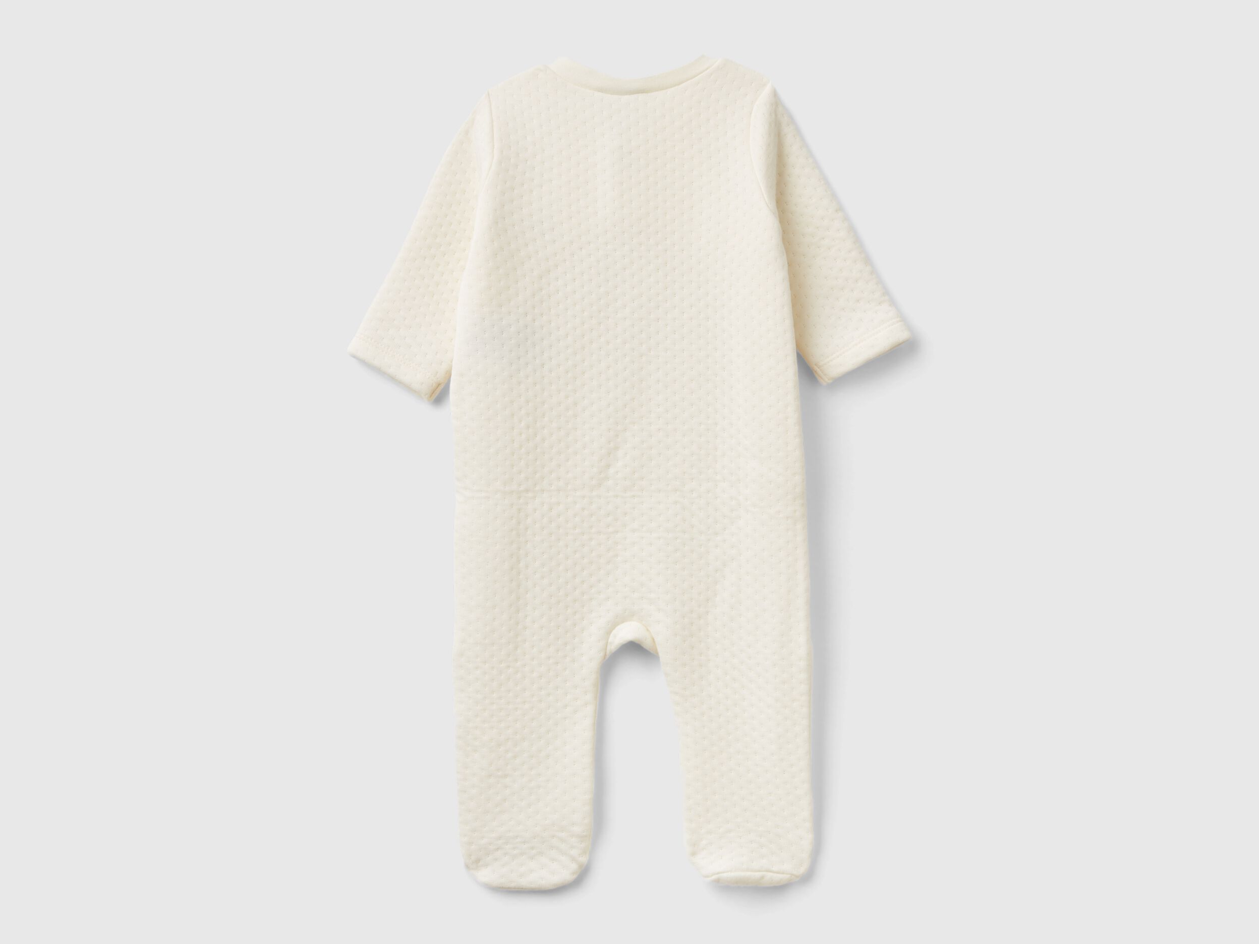 Tutina orsetto con effetto trapuntato Bianco Panna Benetton