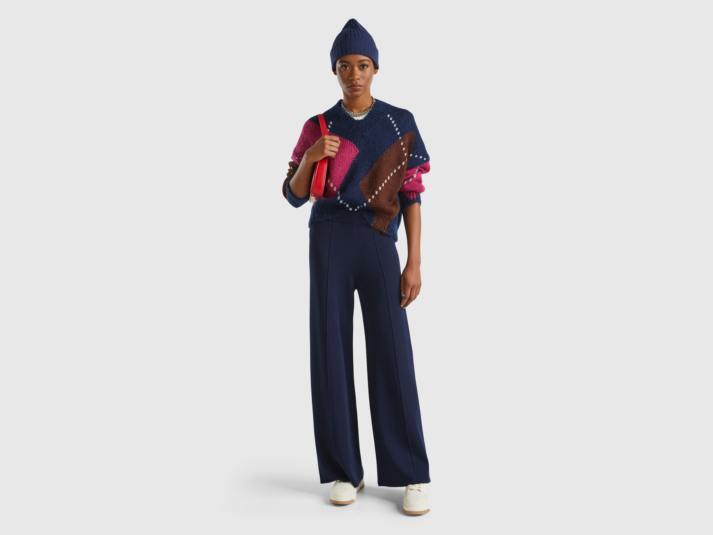 Benetton pantaloni larghi on sale