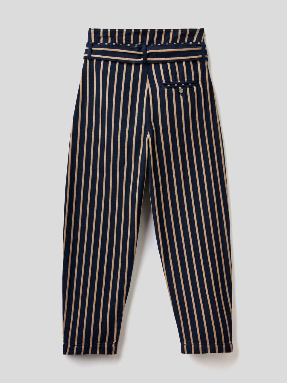 Pantaloni a vita alta in 100% cotone image number 2