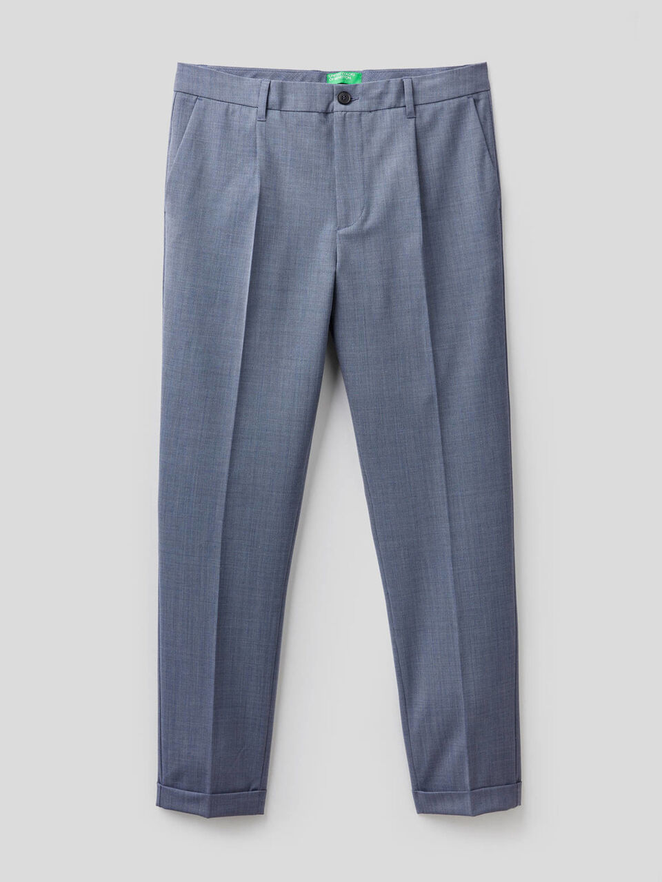 Chino slim fit con risvolto image number 1