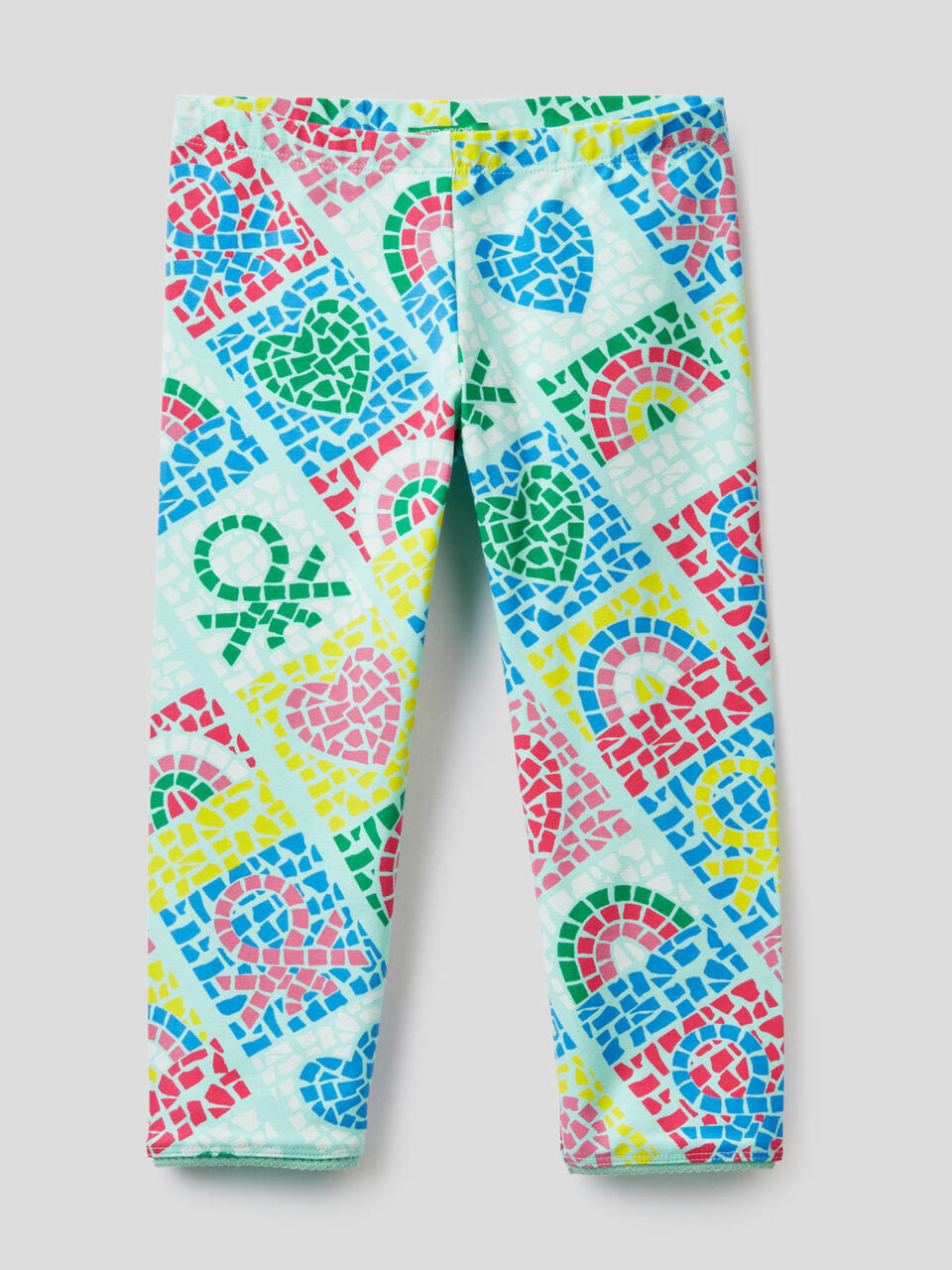 Leggings a 3/4 in cotone stretch image number 1