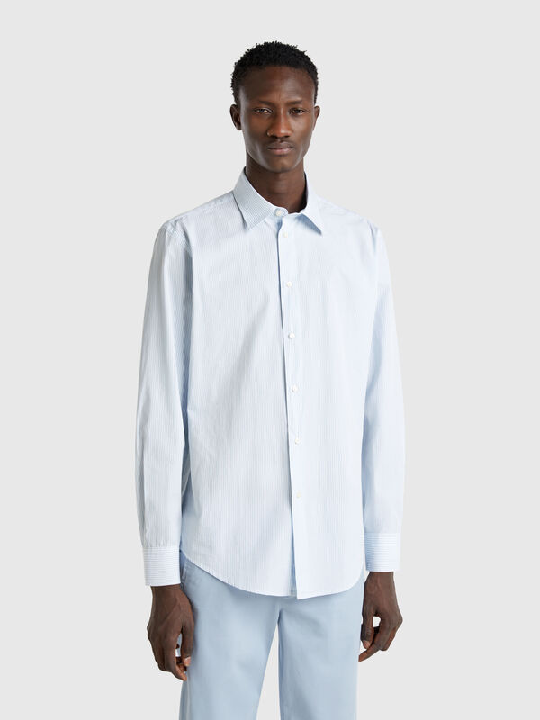 Camicia a righe in cotone Uomo