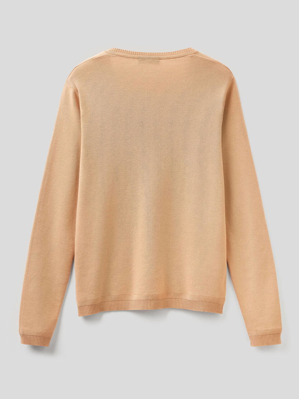 Maglia in puro cotone con scollo a V image number 2
