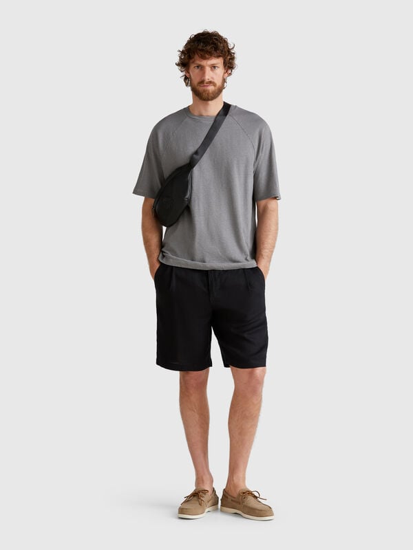 Bermuda con coulisse in puro lino Uomo