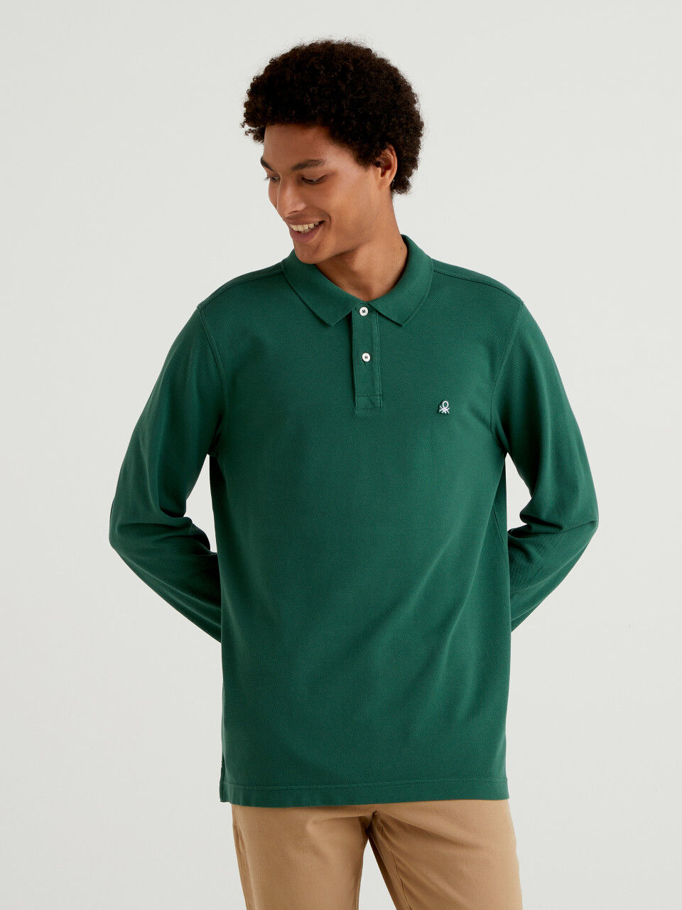 Polo maglia cotone maniche lunghe Mango Uomo Abbigliamento Top e t-shirt T-shirt Polo 