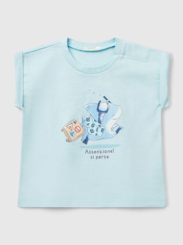 T-shirt a manica corta con stampa Baby