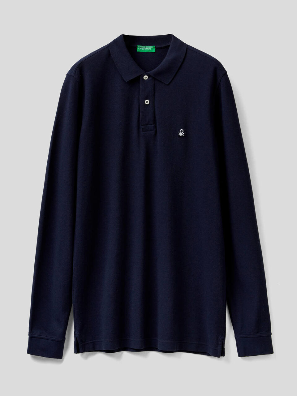 Polo a manica lunga 100% cotone image number 1