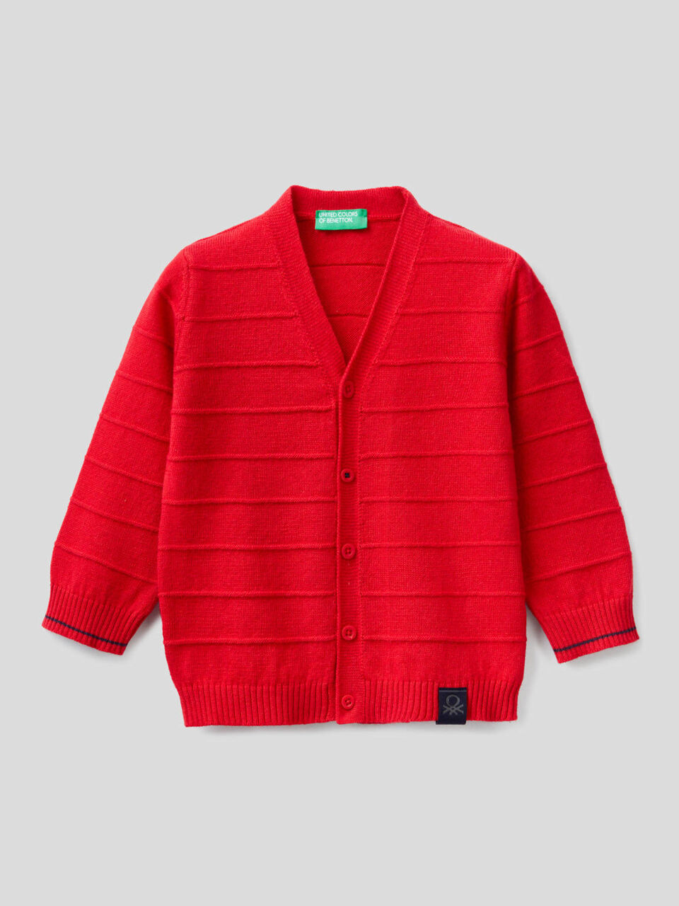 Cardigan lavorato con scollo a V image number 1