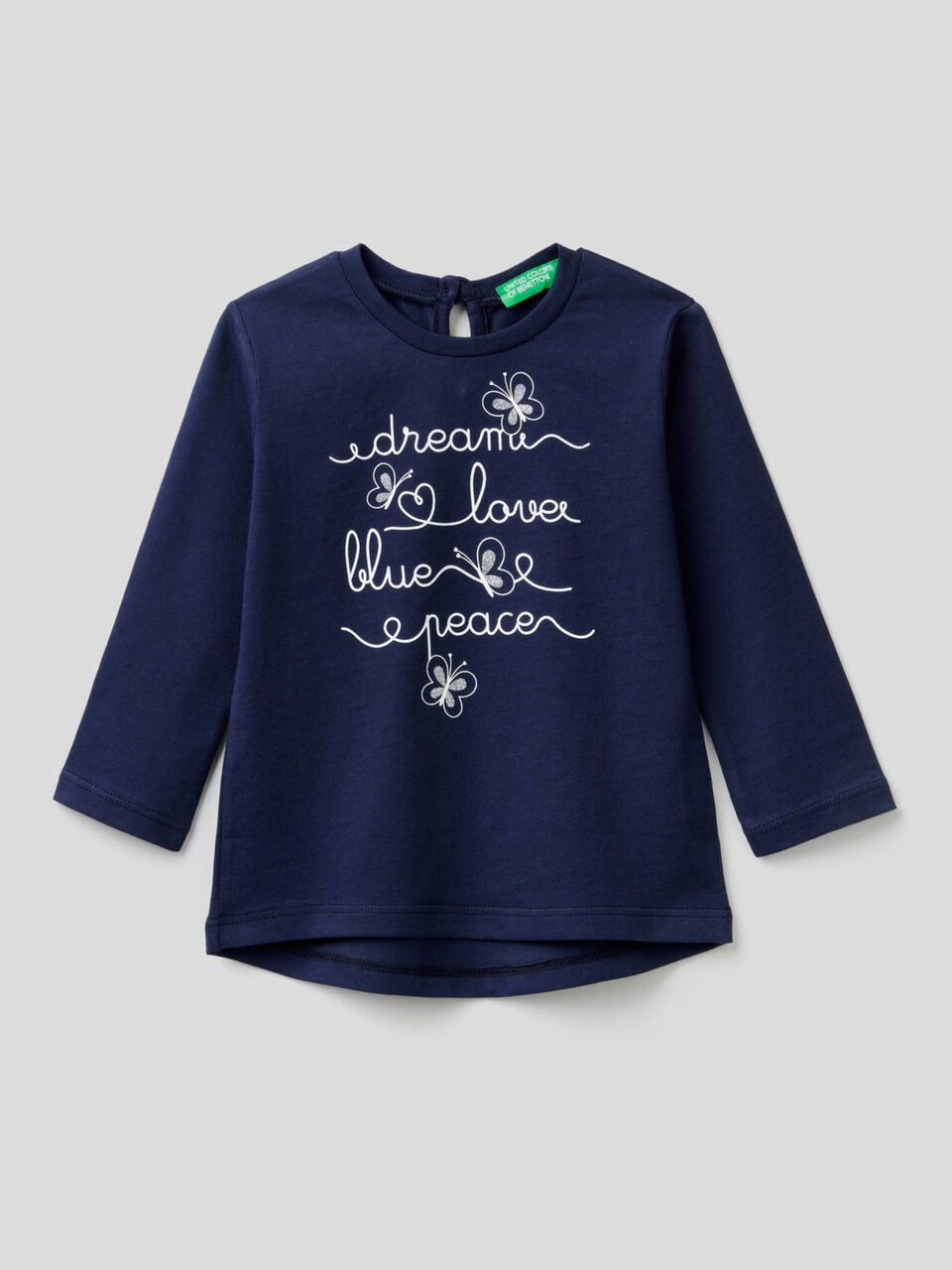 T-shirt manica lunga in puro cotone image number 1