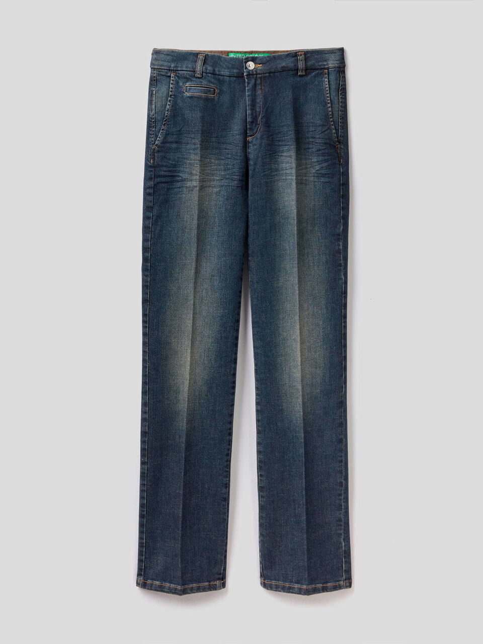 Chino in denim elasticizzato image number 1