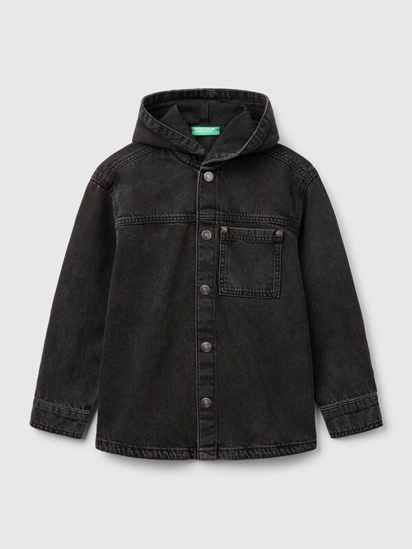 Camicia di jeans con cappuccio Bambino