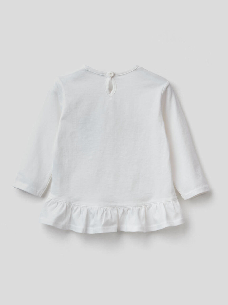 T-shirt manica lunga con balza image number 2