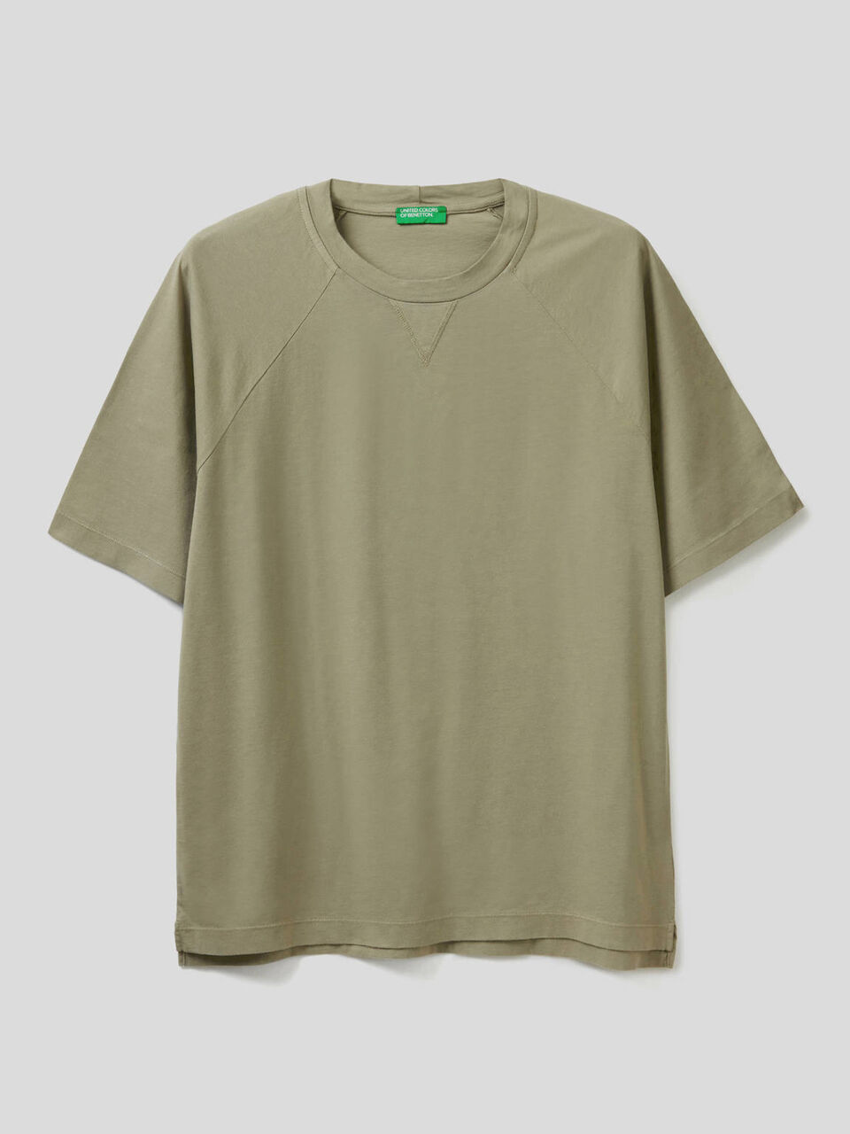 T-shirt 100% cotone con manica raglan image number 1
