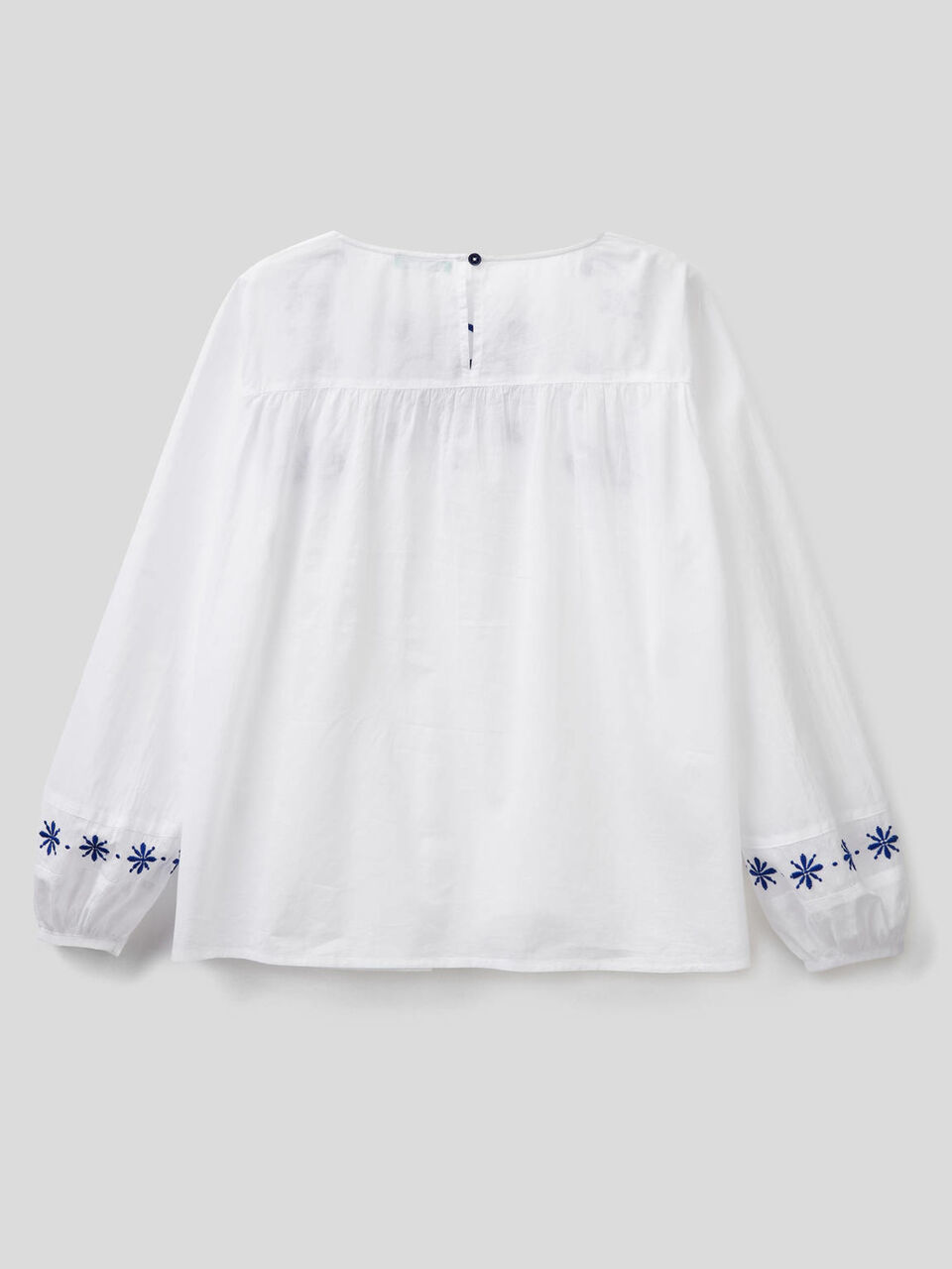 Blusa in cotone leggero con ricami image number 2