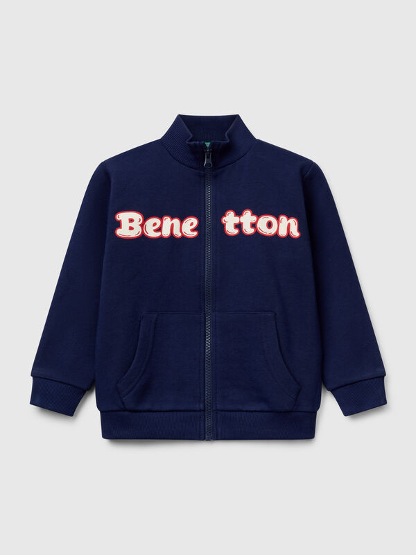 Felpa in cotone con zip Bambino