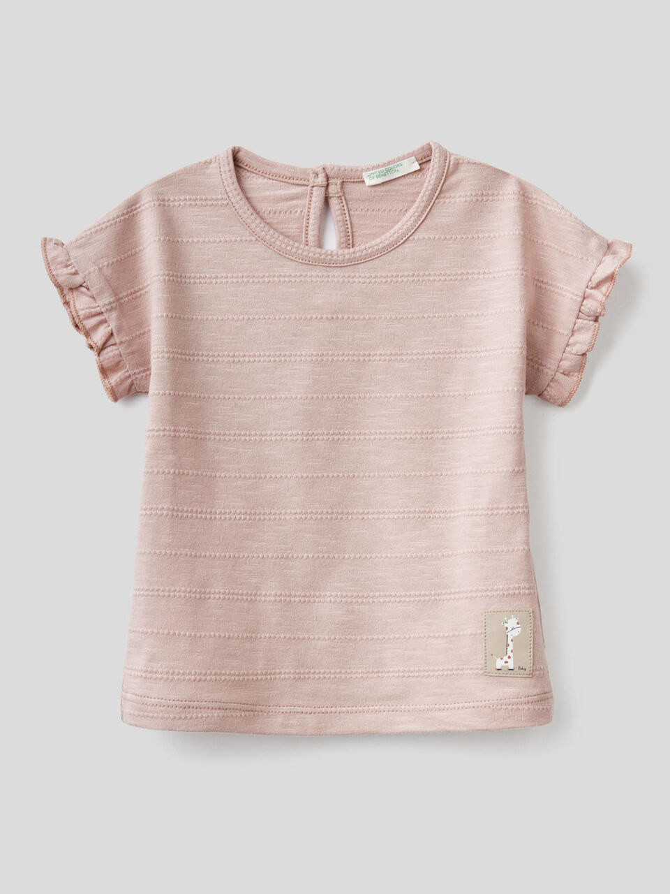 T-shirt in puro cotone con rouches image number 1