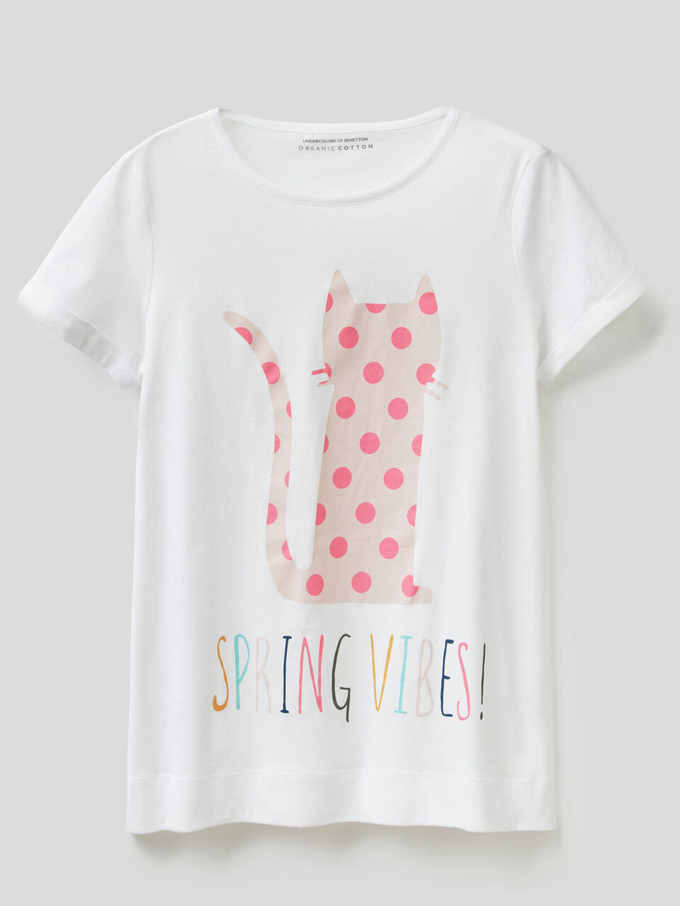 T-shirt con stampa e spacchi image number 1