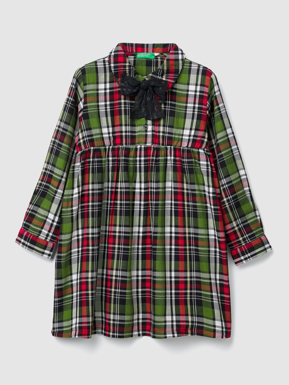 Vestito a quadri con fiocco image number 1