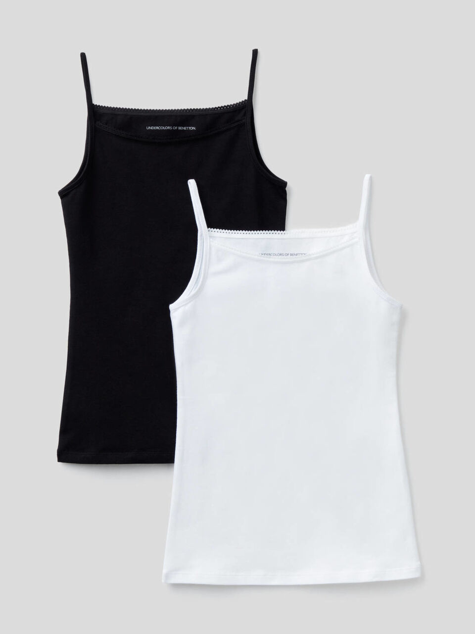 Due canotte intime in cotone stretch image number 1