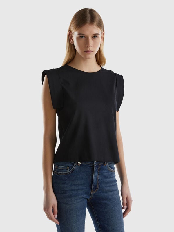 T-shirt con manica ad angelo Donna