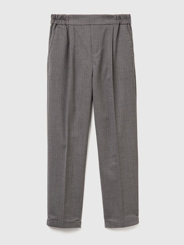 Pantaloni gessati in flanella Pantaloni gessati in flanella Donna
