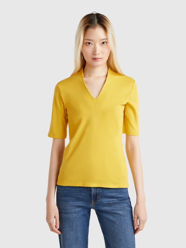 T-shirt slim fit in cotone a fibra lunga Donna