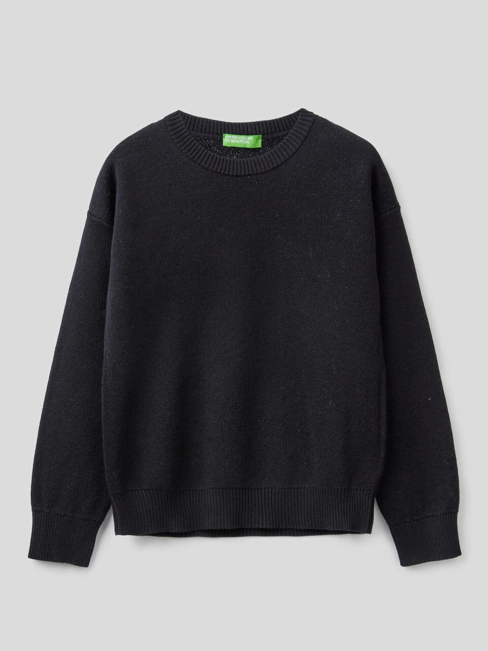 Maglia girocollo con intarsio image number 1