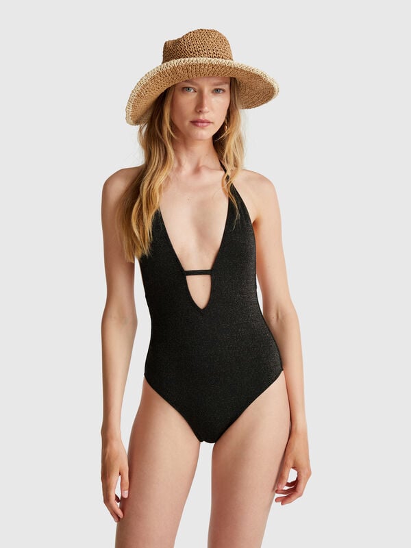 Costume intero con lurex Donna