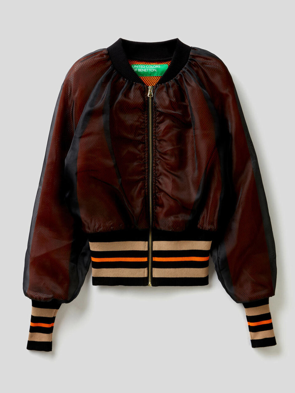 Bomber con strato in organza image number 1