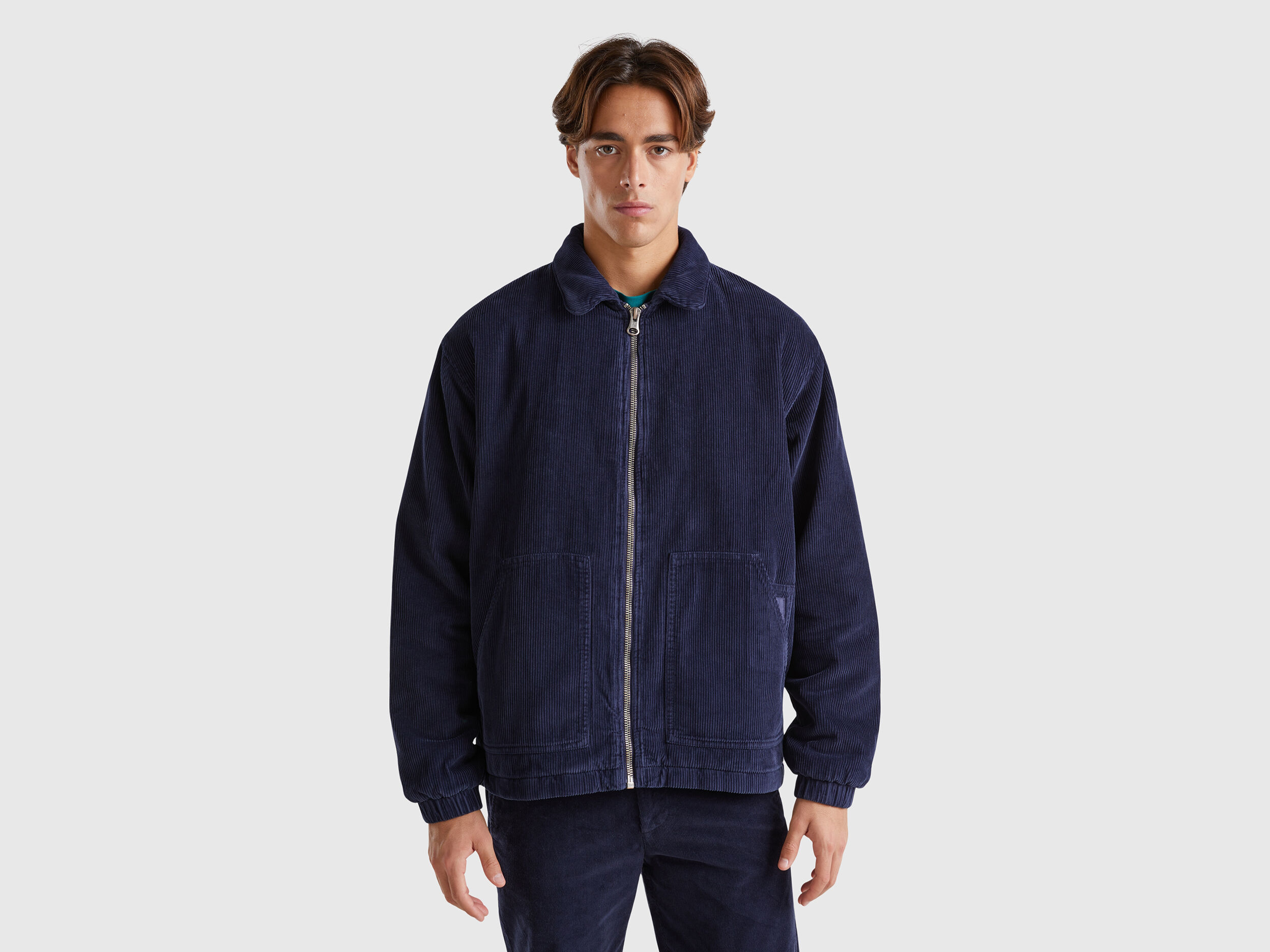 Giubbino Uomo In Felpa Denim o Tessuto Tecnico