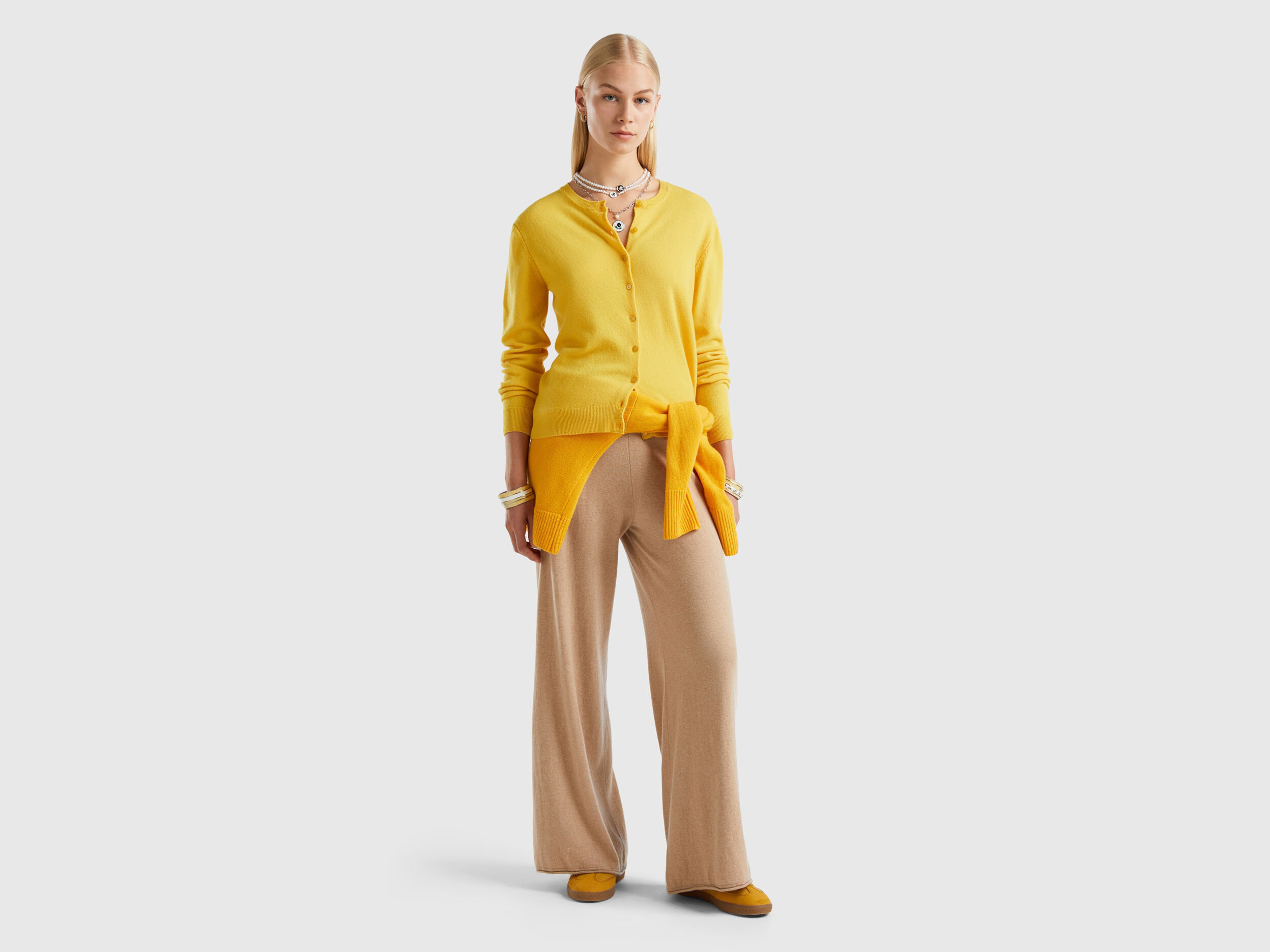 Cardigan giallo donna discount