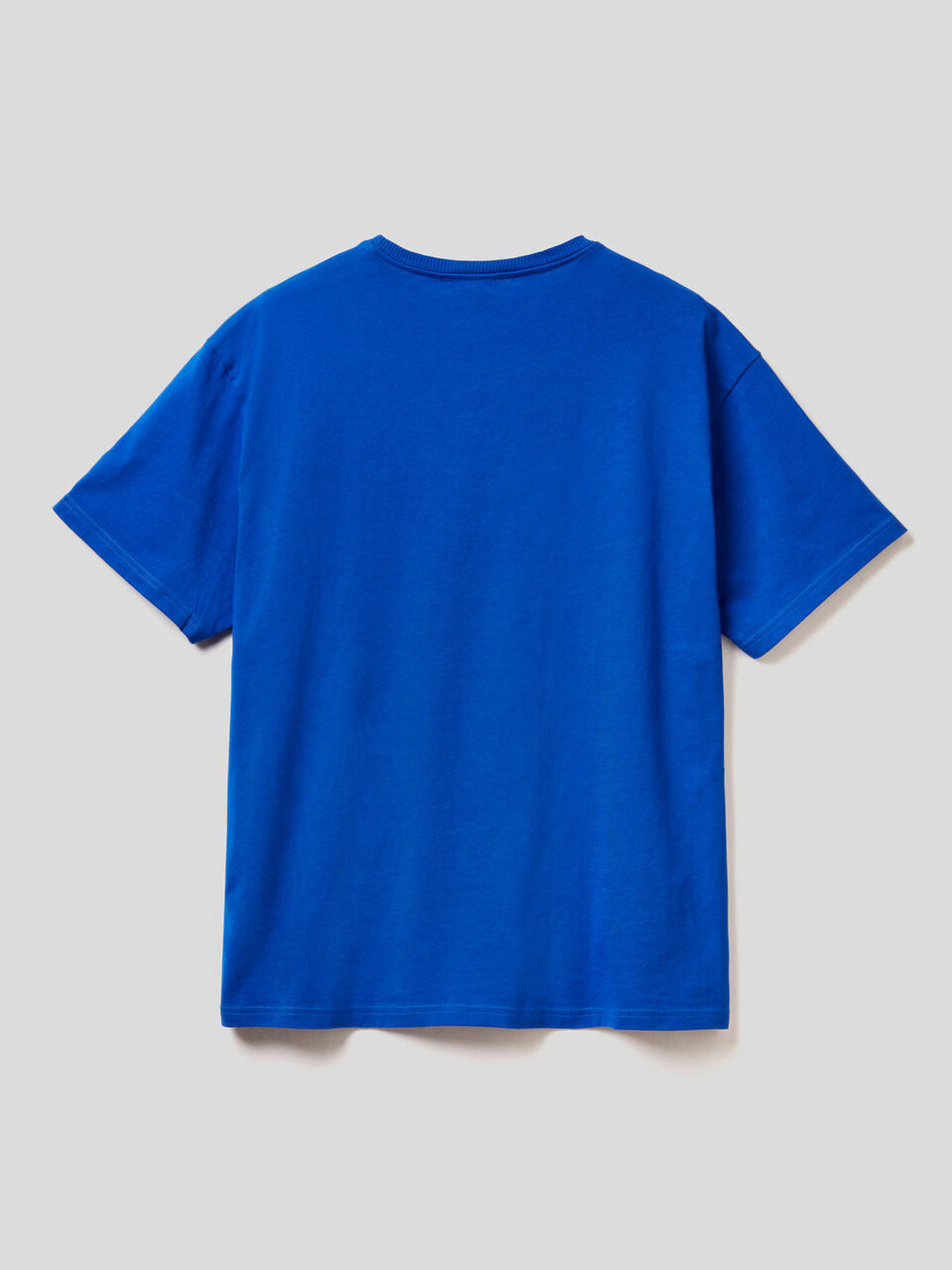 T-shirt 100% cotone con banda a contrasto image number 2