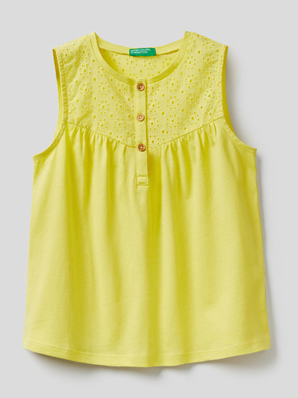 Blusa smanicata in 100% cotone image number null