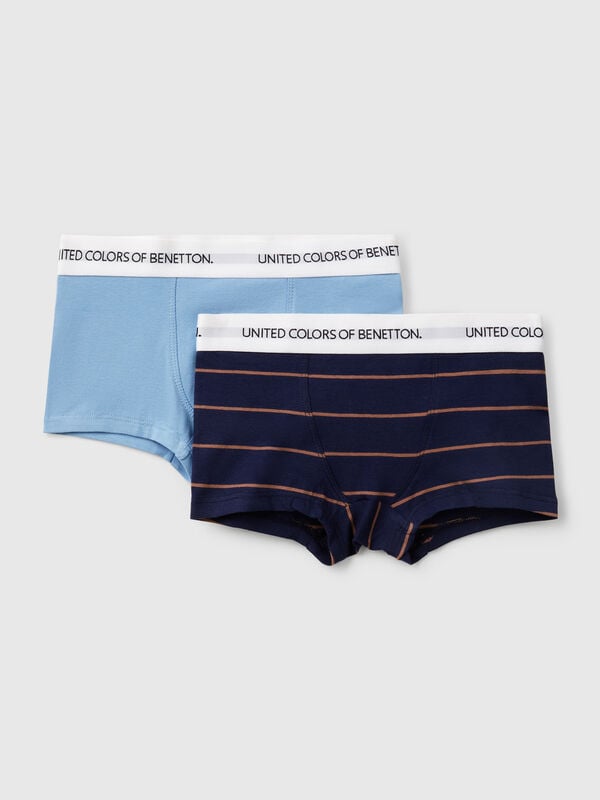 Due boxer in cotone stretch Bambino