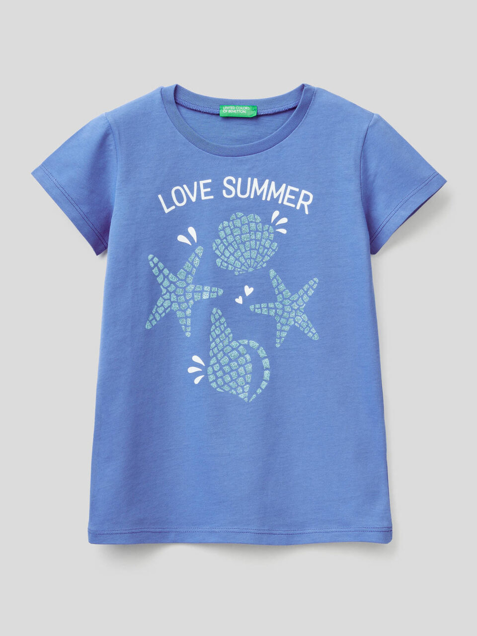 T-shirt con stampa glitterata image number 1